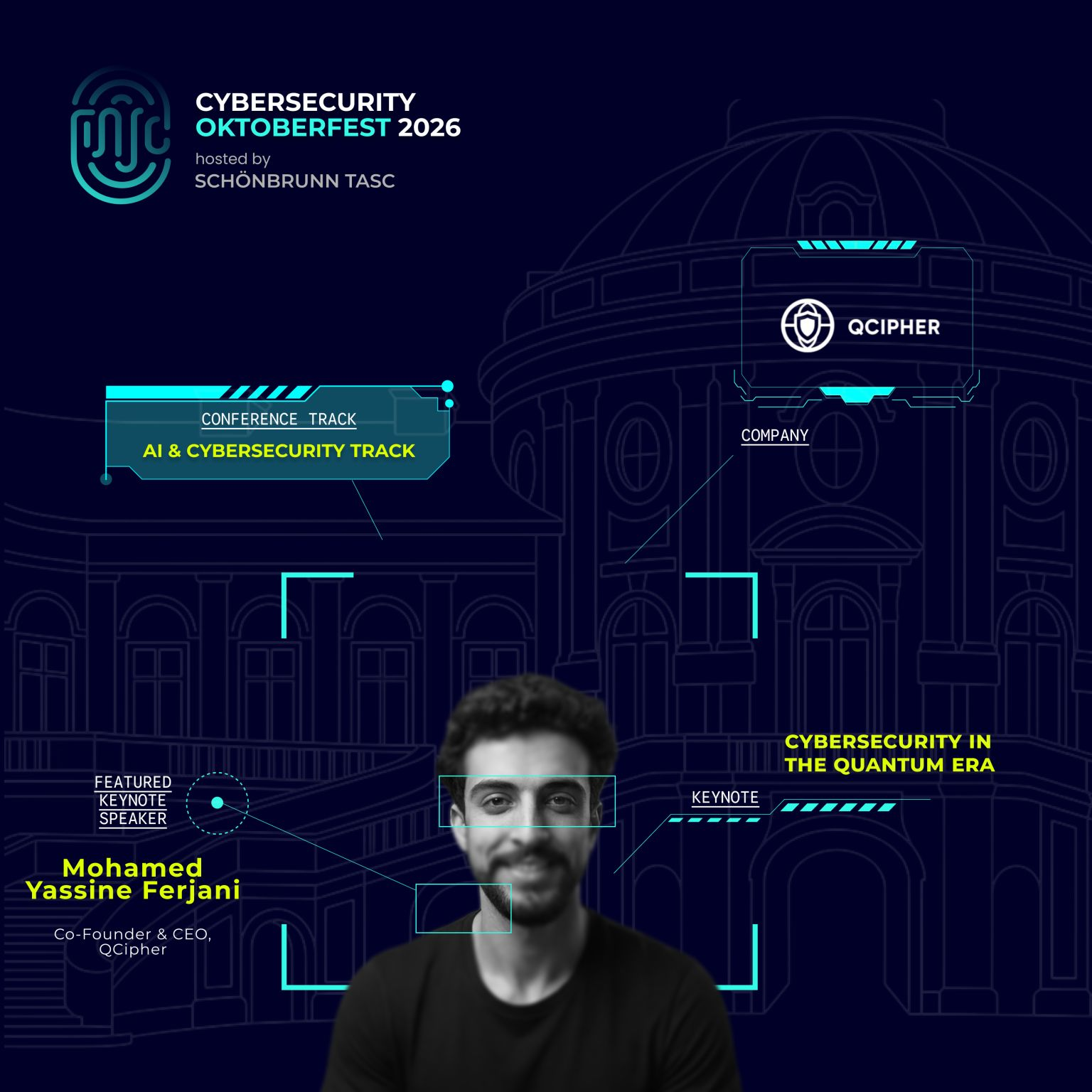 Keynote announcement for Mohamed Yassine Ferjani at Cybersecurity Oktoberfest 2026